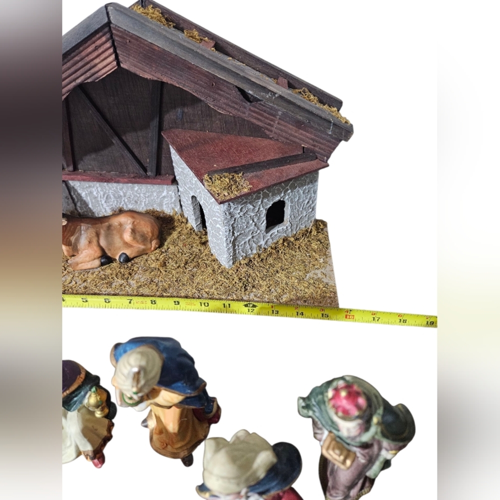 Vintage Christmas Nativity Set 13‎ Piece Manger Birth Of Jesus Collectors Creche - Picture 13 of 16